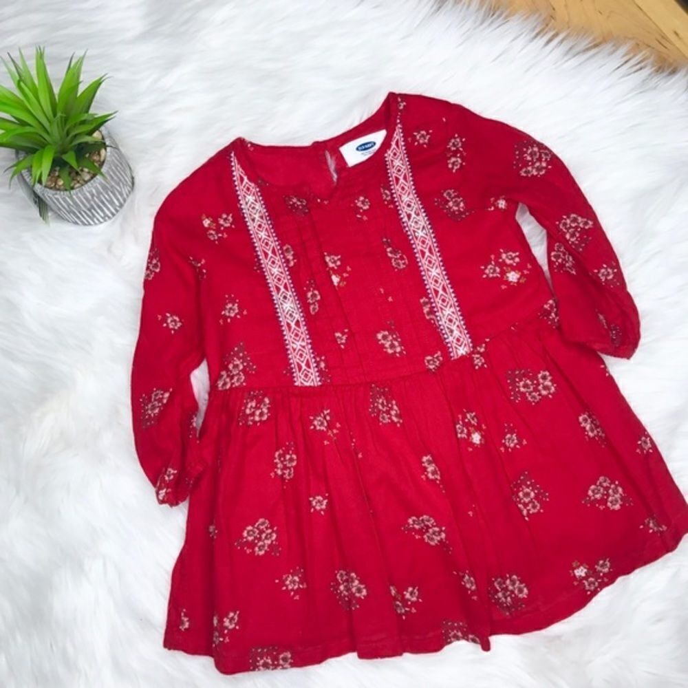 𝅺old Navy Red Boho Dress